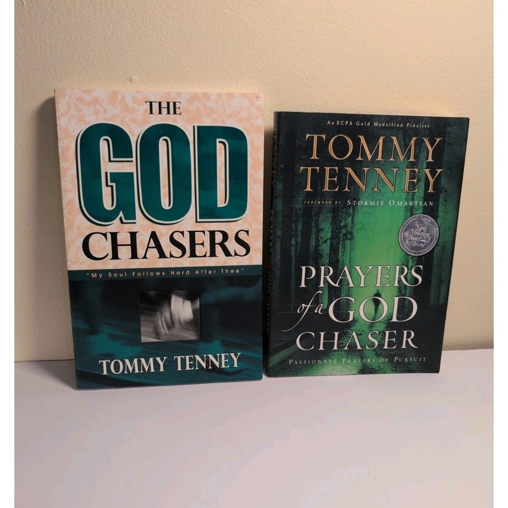 Tommy Tenney Book Lot 2 Prayers of a God Chaser & The God Chasers Christian PB